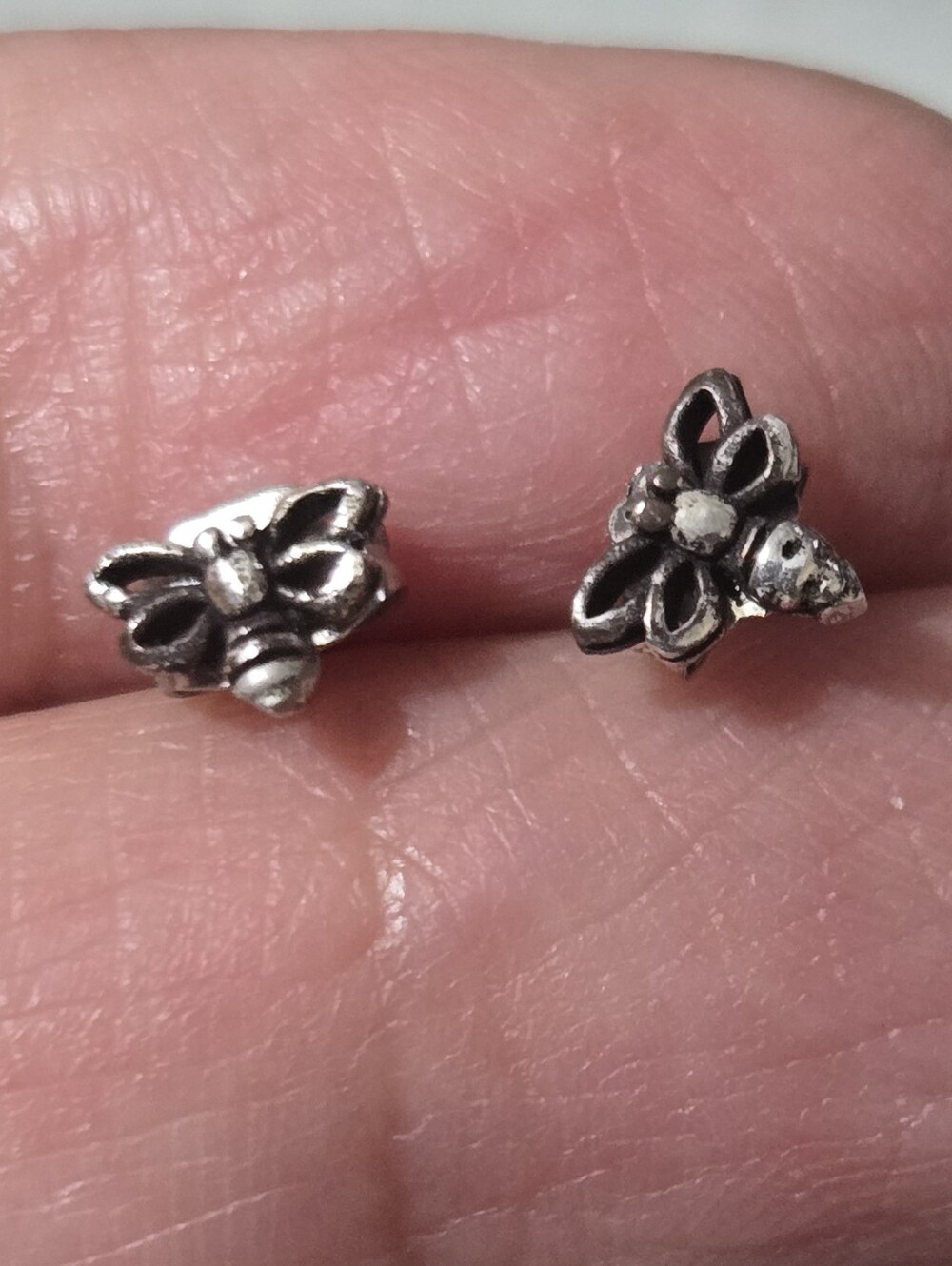 925 Sterling Silver Baby Stud Earrings Bee